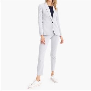 JCrew Seersucker Blazer Suit Coat Jacket